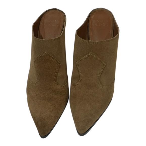 Donald Pilner VAMA Slip on boot heels point toe mules size 10 Tan Leather - Picture 2 of 4